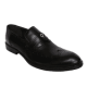 Men's Black Leather Oxford Shoes - Blusaki