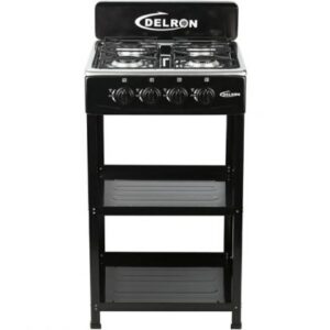 delron standing gas stove 4 burner black 700x500