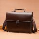 Portable Briefcase Multi-layer PU Leather Laptop Bag