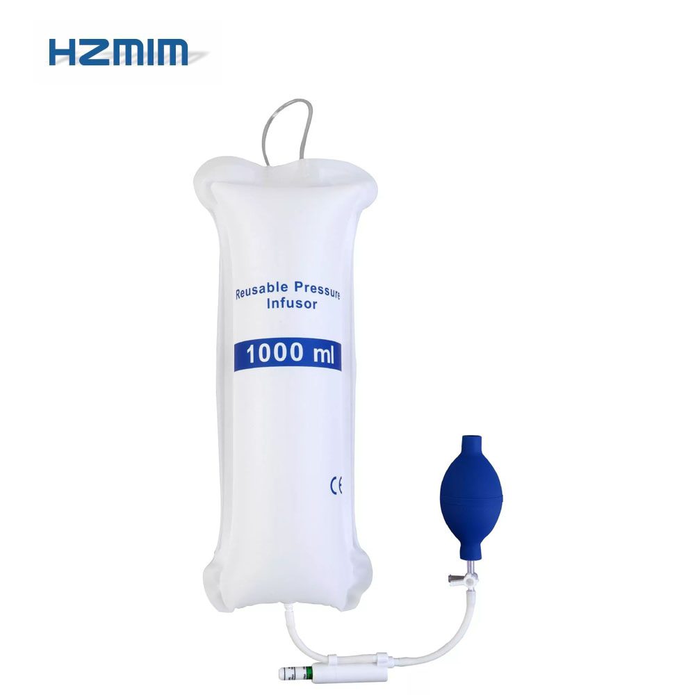 1000ML Reusable Pressure Infusion Bag with pressure Infuser and Aneroid Gauge