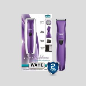 Wahl Pure Confidence Rechargeable Electric Razor, Trimmer, Shaver, & Groomer for Women with 3 Interchangeable Heads