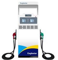 Fuel dispenser with 2 products and 2 nozzles